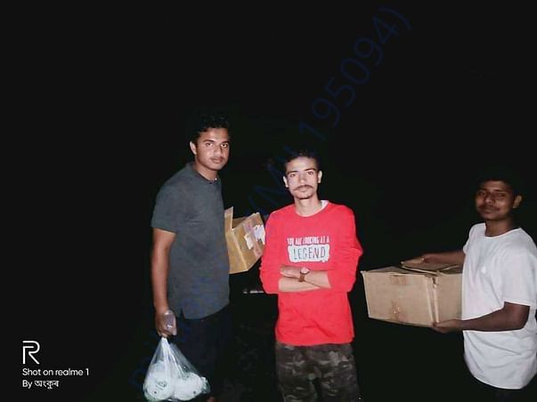 After 14 km of hard walking, we reached a relief camp