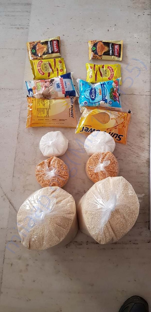 This is how we were helping people by providing needful groceries etc