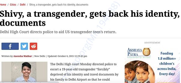 NEWSPAPER ARTICLE ON OUR INVOLVEMENT WITH CASES