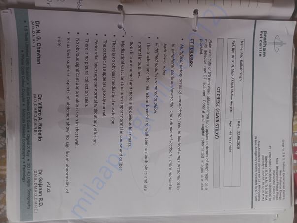 CT scan report