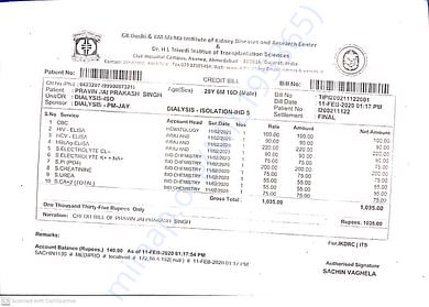 Medical bill