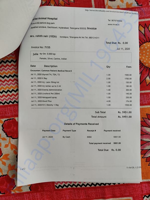 Already paid but just beginning of treatment