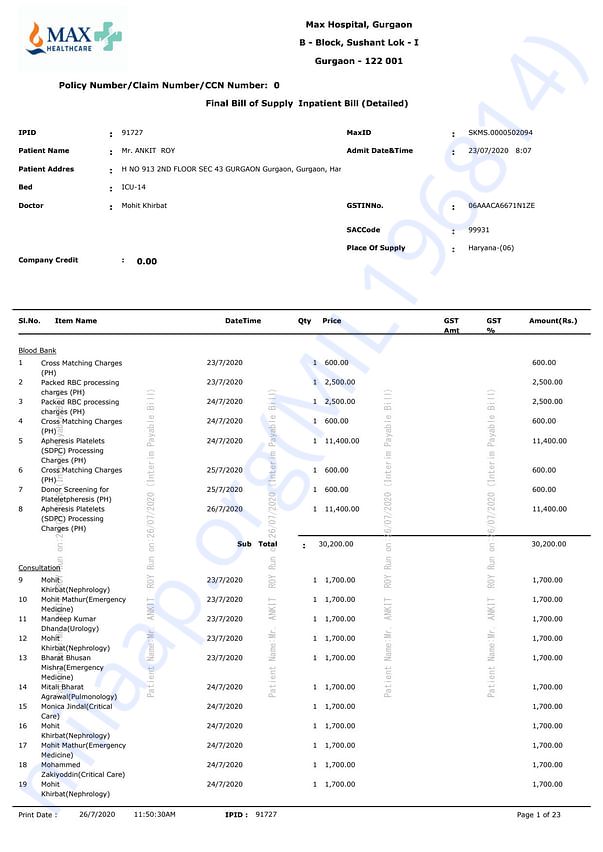 Medical Bill