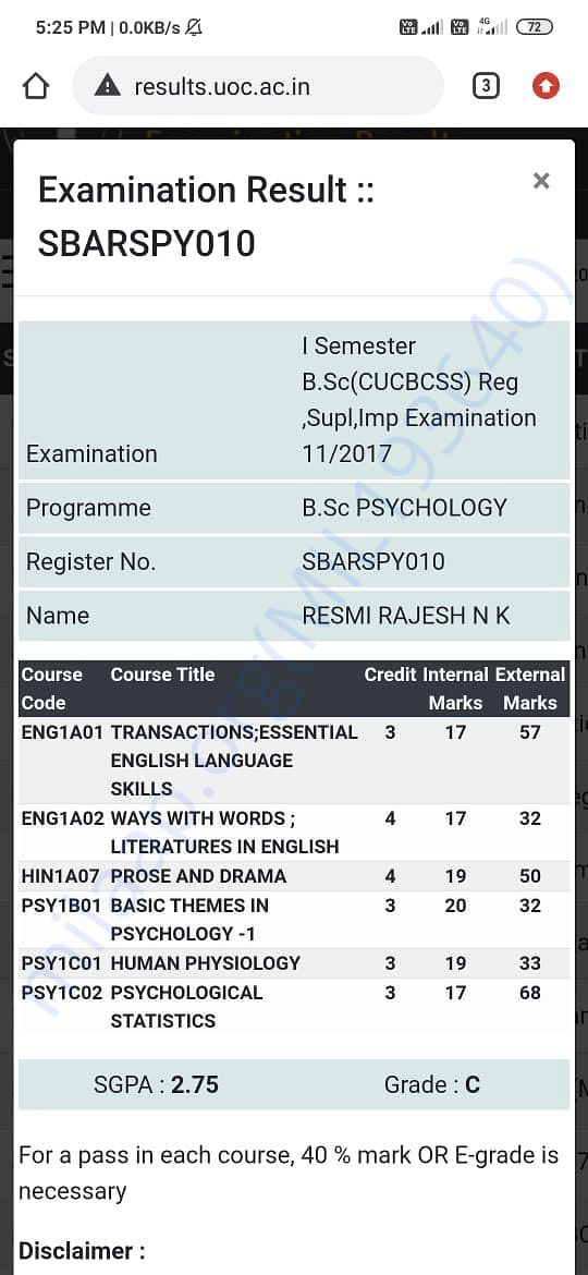 Marksheet 1