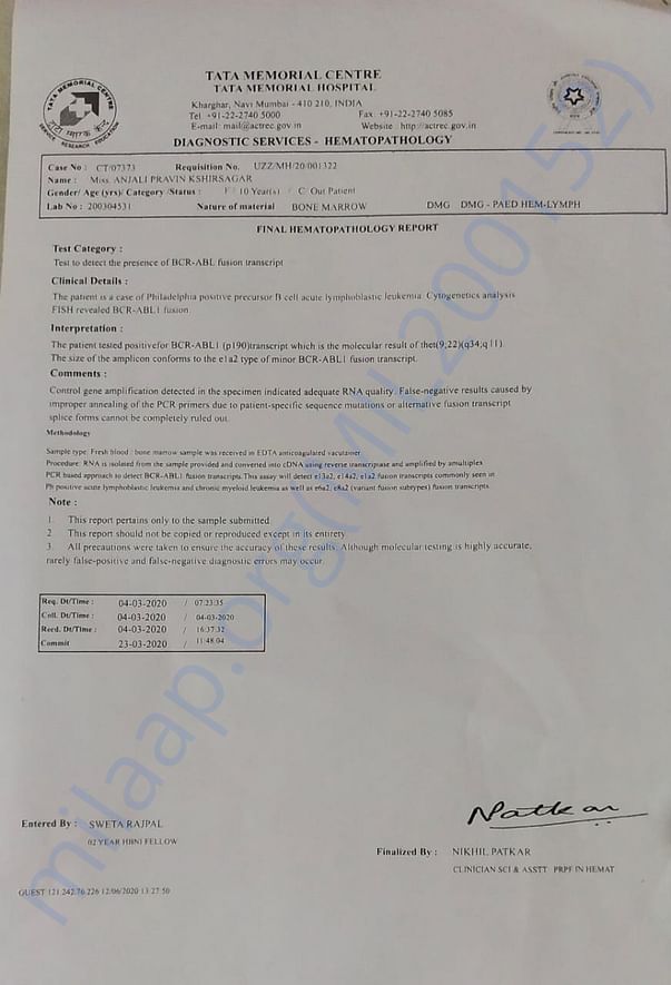 Final Hemato Pathology Report