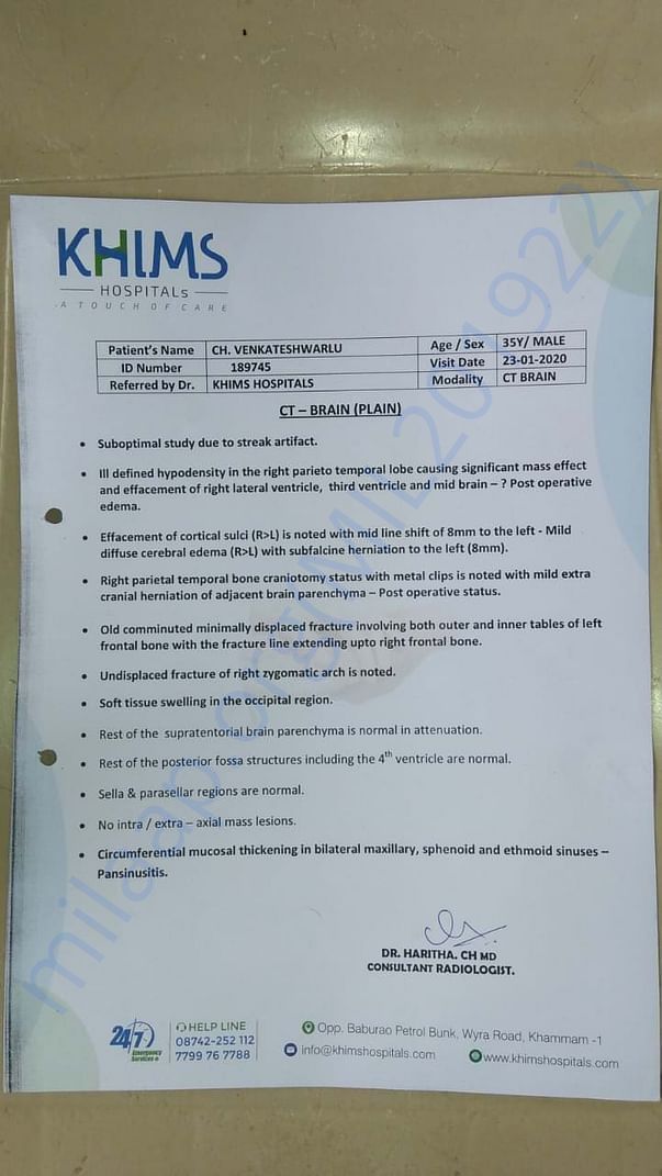 Medical report