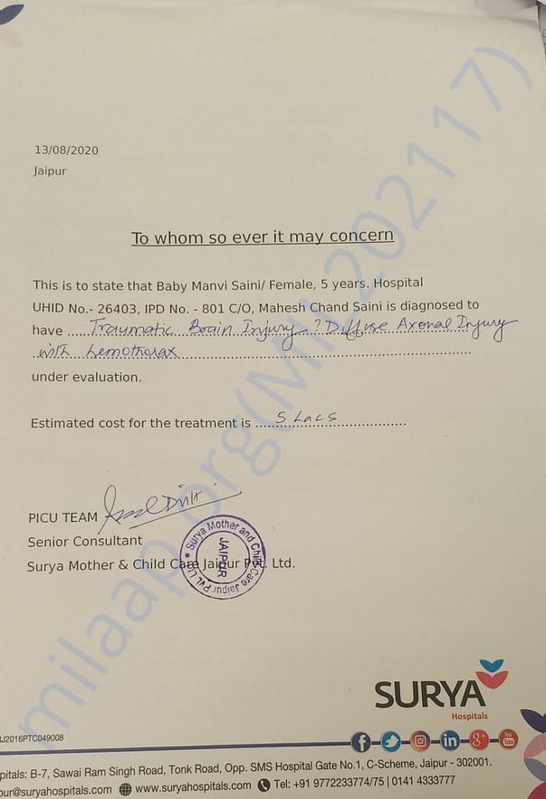 Estimate Letter