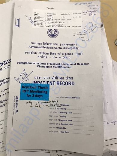 Bills of the Medicine will be provided to the donor