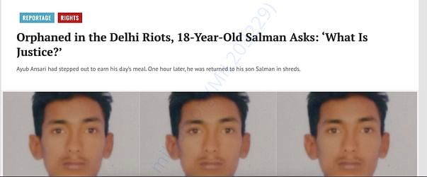 Article in THE WIRE: Published interview with Salman. You can google