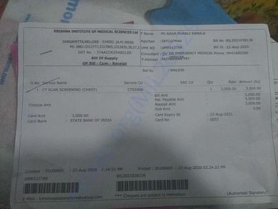 CT Scan Chest Bill
