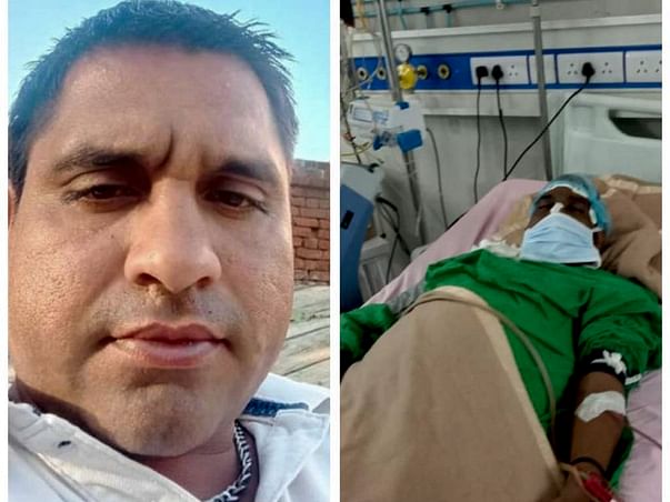 Sandeep a victim of hepatic disease (liver damage) at PGI Chandigarh