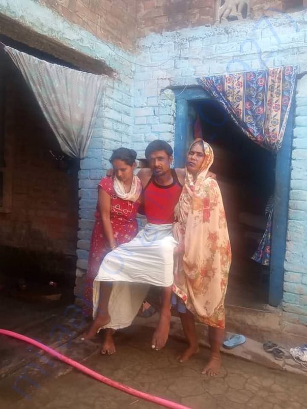 Family supporting Anup