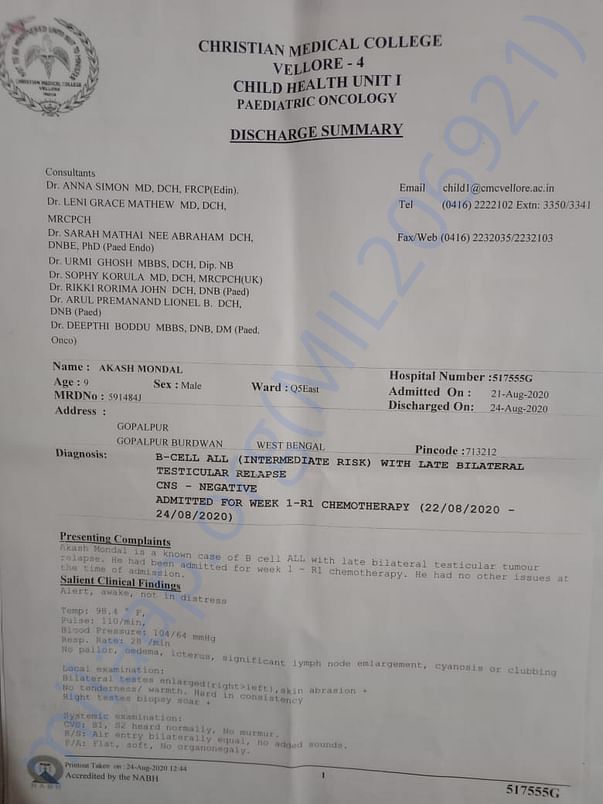 Medical report