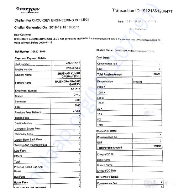 Estimation Letter