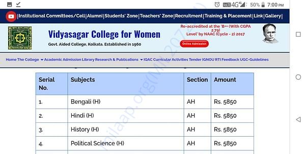 Course Fee Detail