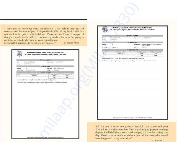 Proof of previous payments