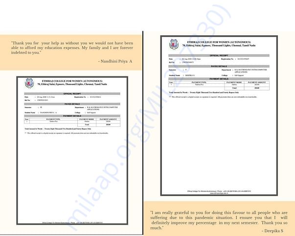 Proof of previous payments