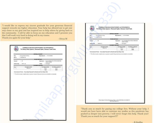 Proof of previous payments