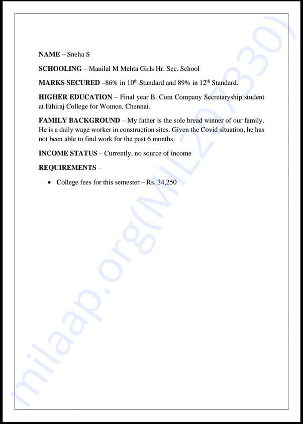 Student Profile