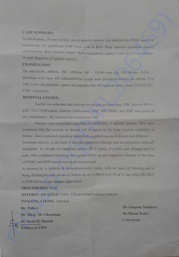 Doctor report