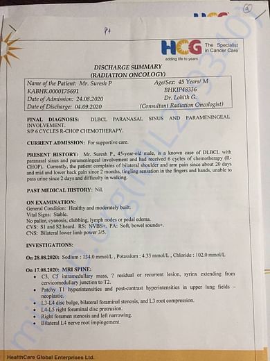 HCG - Latest Hospital Record - 1