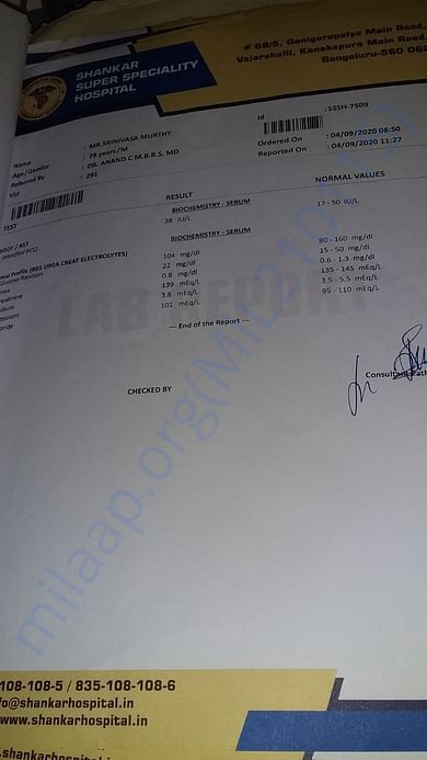 Blood report