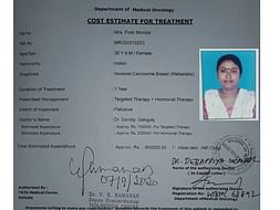 Help Pinki's family win the battle against Her fatal Breast Cancer.