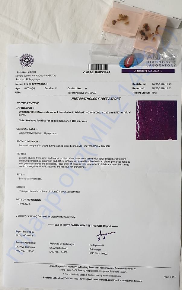 Histopathology Report