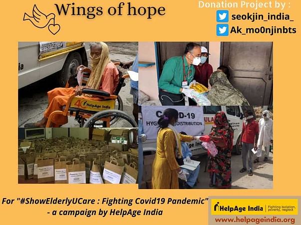 "Wings of Hope" - Seokjin birthday project to help elderly for covid19