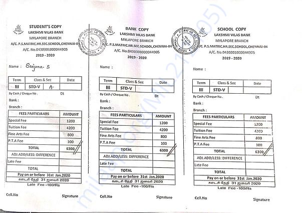 Term 3 fees for the last year academic year 2019-20