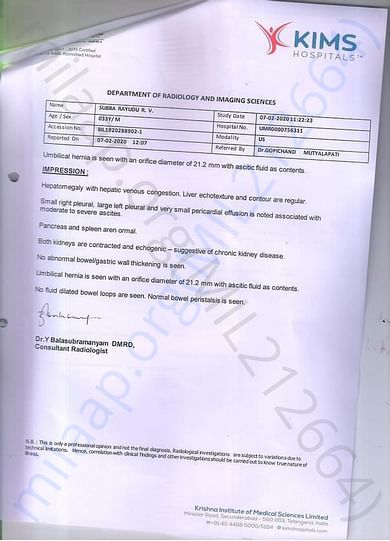 Ultrasound Report