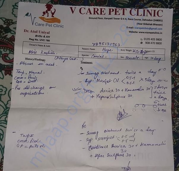 Registered Vet Prescription