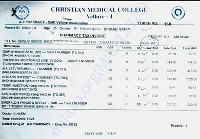 hospital prescription