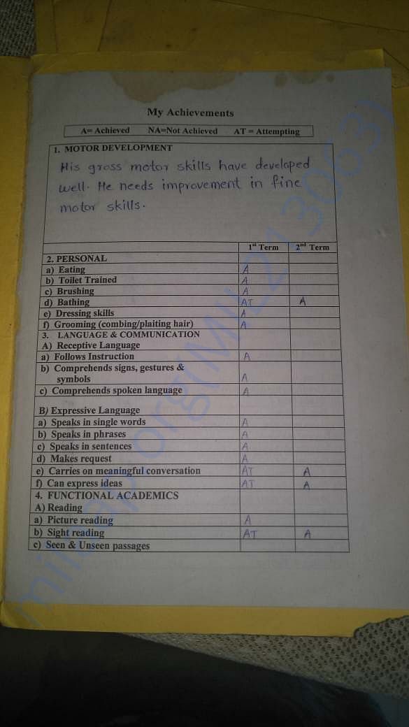 Progress letter
