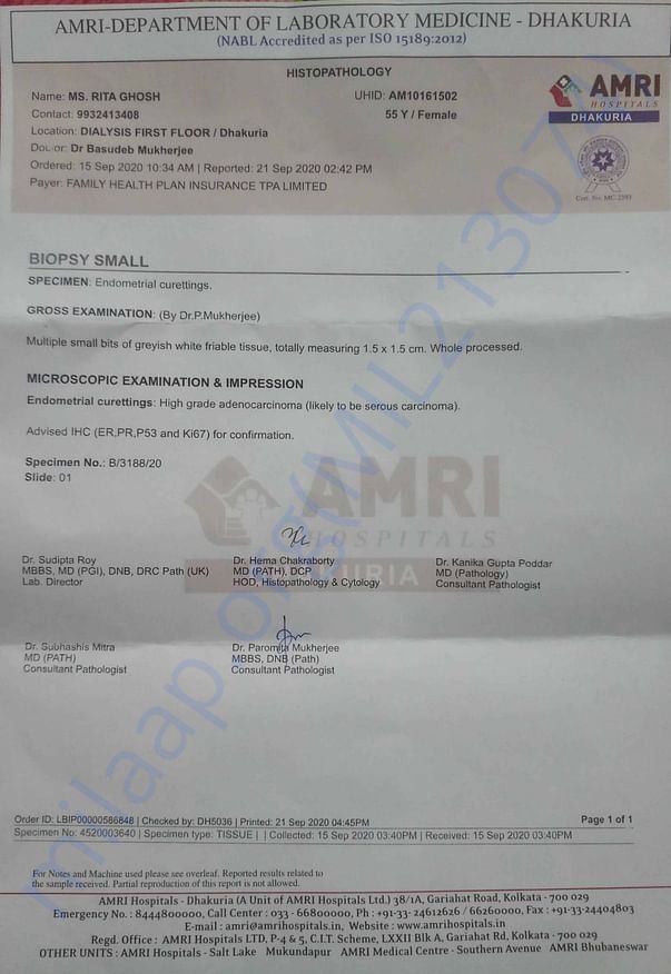 Biopsy Report