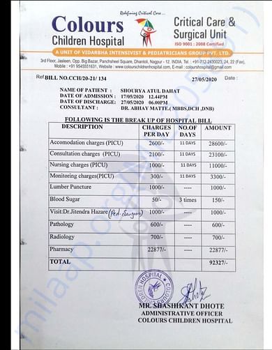 Hospital Bill 2