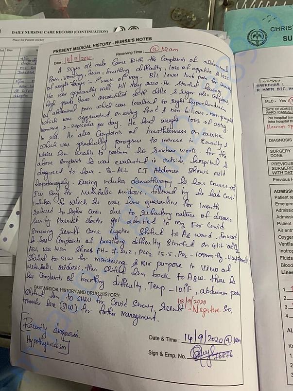 Sreedhar Medical Report