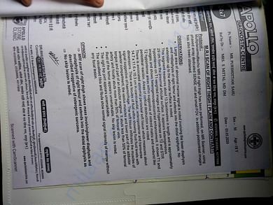 This is medical document of the individual