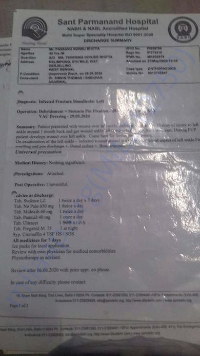 Hospital prescription i have uploaded and they can call the doctor.