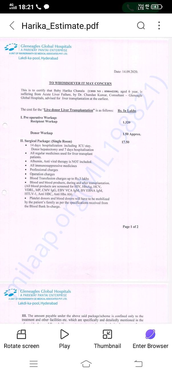 Bill break down 2