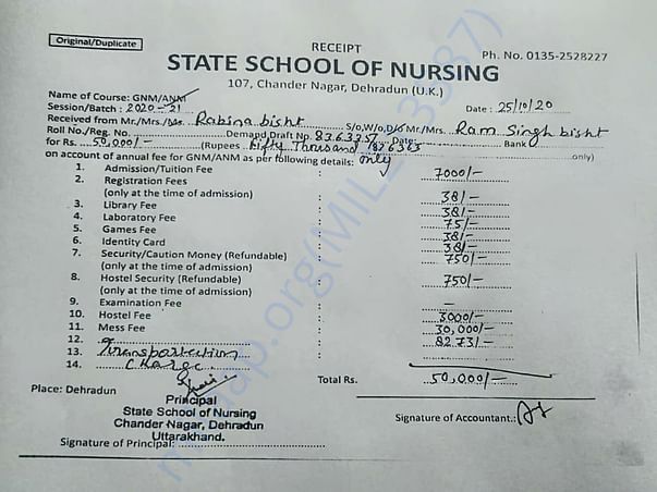 Breakdown of Rabina's fee