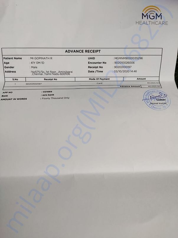 Advance Payment for Admission