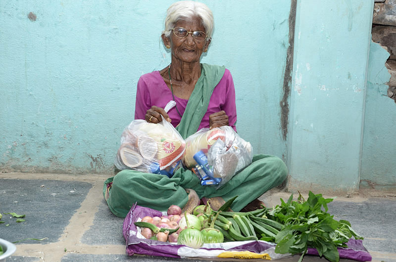 sponsorship of food provisions to poor oldage woman