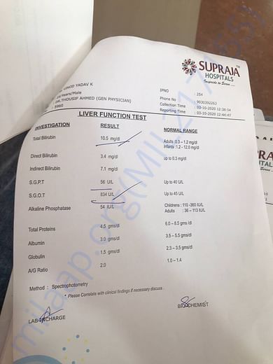 Liver Infection medical report