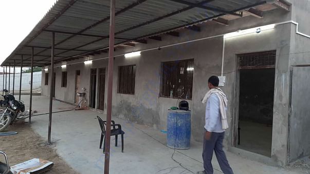 Cemented sheet roofing nearing completion