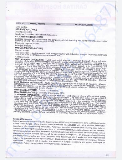 Discharge report from Caritas Hospital Kottayam (2)