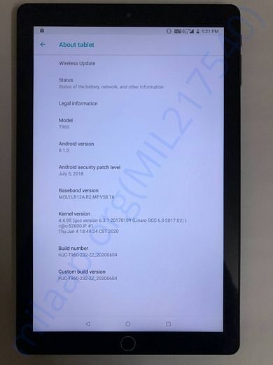 Specifications of Tablet