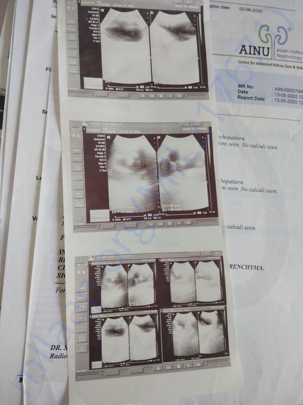 Medical documents and estimation letter from hospital