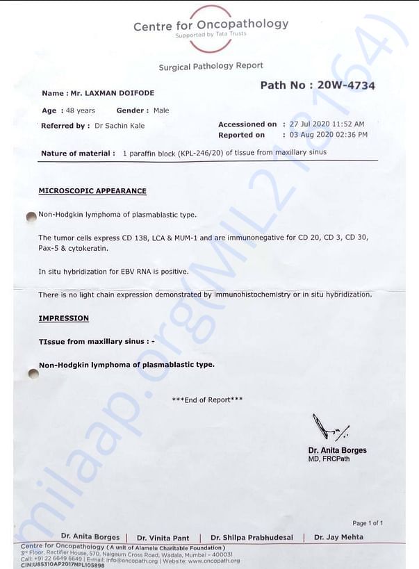 Surgical pathology Reports