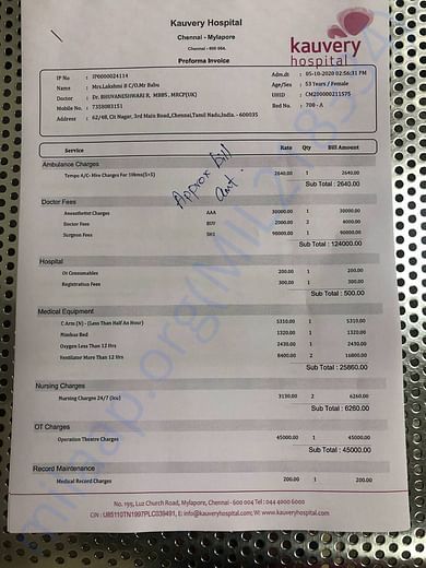Medical bill 1